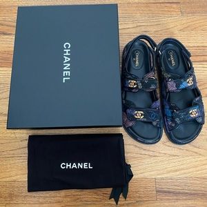 100% Authentic Chanel Dad Sandals only worn twice like new